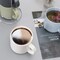 Coffee Mugs, Stackable Porcelain Coffee Cups Gift Set of 4 with Metal Stand